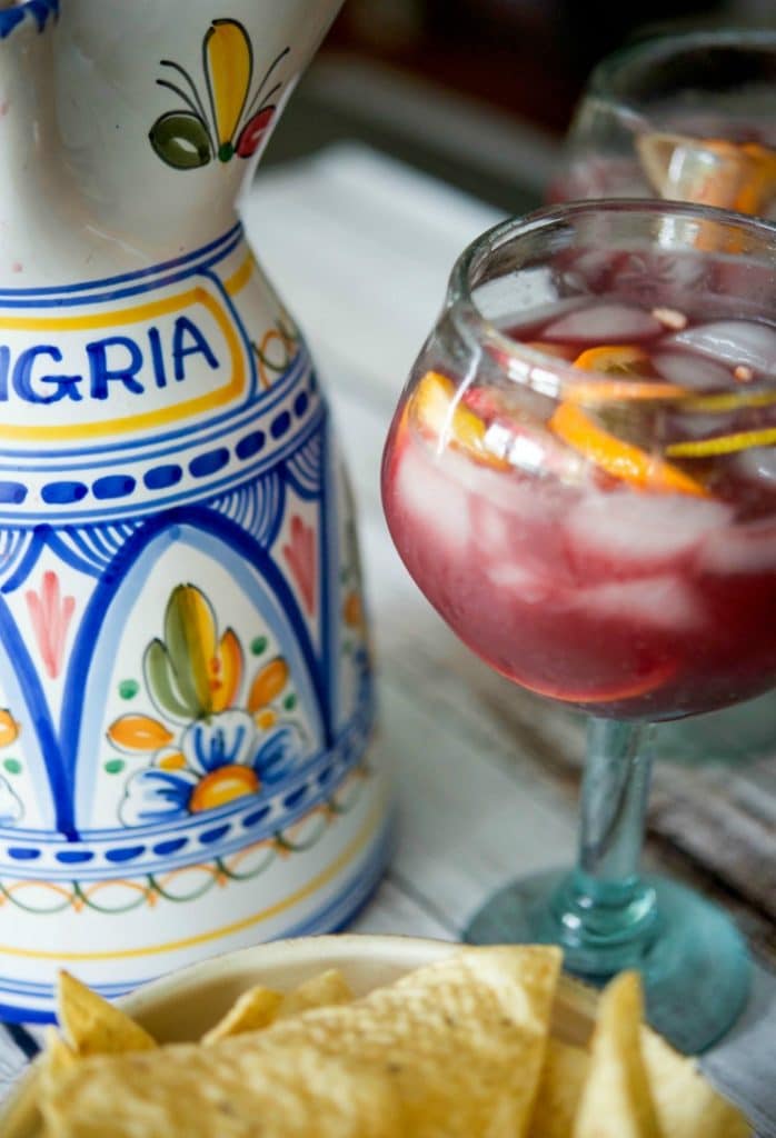 Red Wine Sangria made with citrus fruit, brandy and triple sec is a cool and refreshing summertime drink.