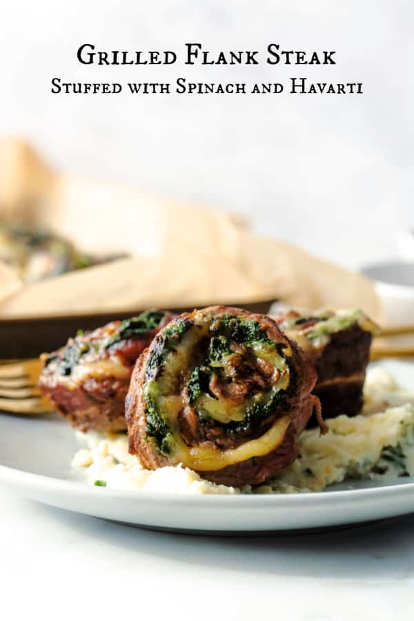 Flank Steak stuffed with spinach