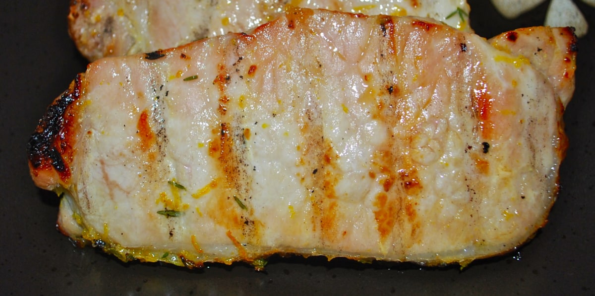 Orange Thyme Grilled Pork Chops
