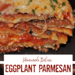 collage photo of eggplant parmesan