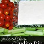 This Garlic and Cheese Crudite Dip is made with mayonnaise, Pecorino Romano cheese and Dijon mustard. It also tastes great on top of your favorite salad. 