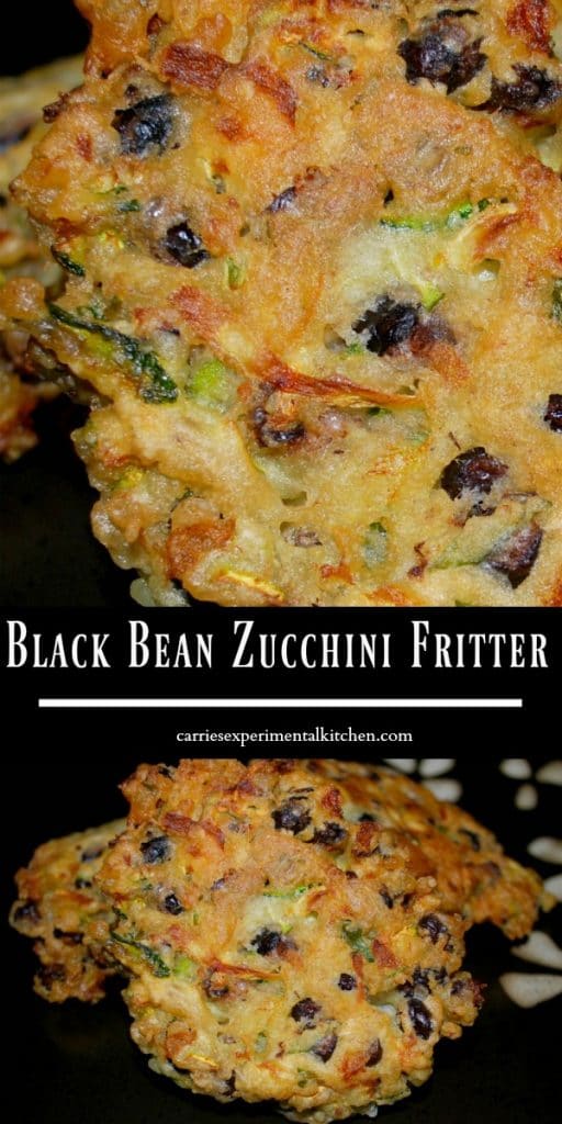 Black beans and freshly grated zucchini combined with garlic, basil and lemon zest into a tasty fritter make a delicious side dish with any meal.