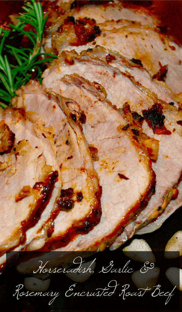  Tender Roast Beef topped with a mixture of horseradish, garlic and fresh rosemary is the perfect meal for a Sunday afternoon. 