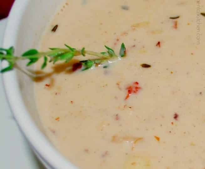 Caramelized Bacon & Onion Clam Chowder | CarriesExperimentalKitchen.com