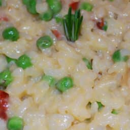 Creamy Chourico and Pea Risotto