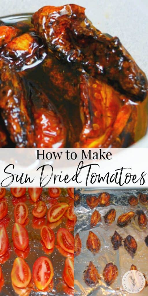 Making homemade sun dried tomatoes is a great way to utilize those vegetable bounties; then store them in EVOO to use in recipes for months.