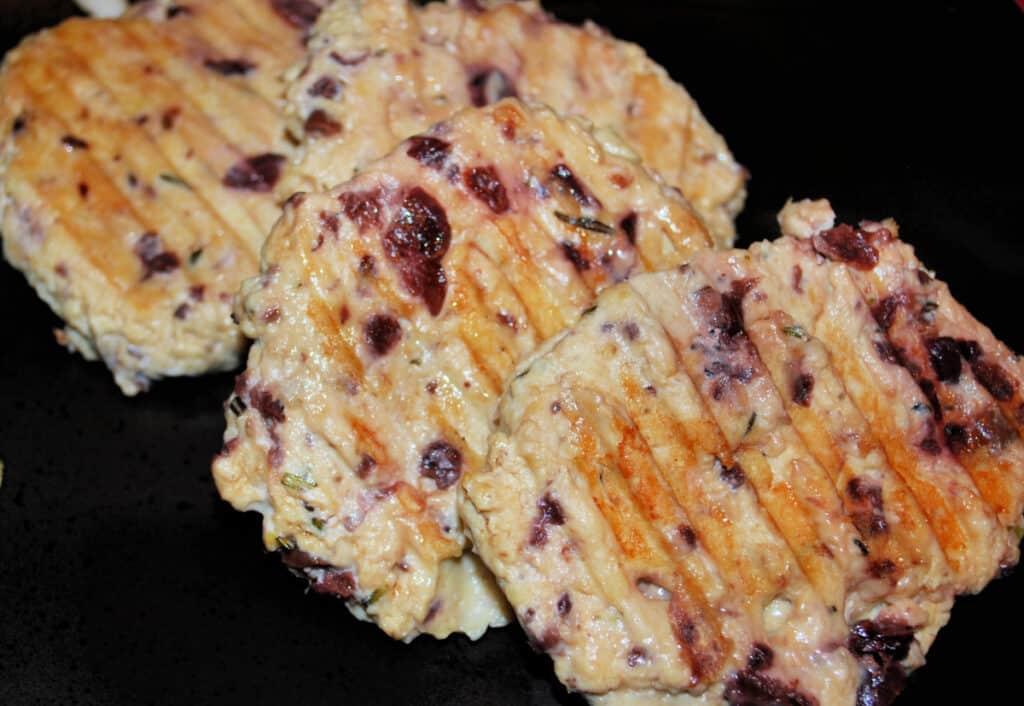 Kalamata Olive Chicken Burgers