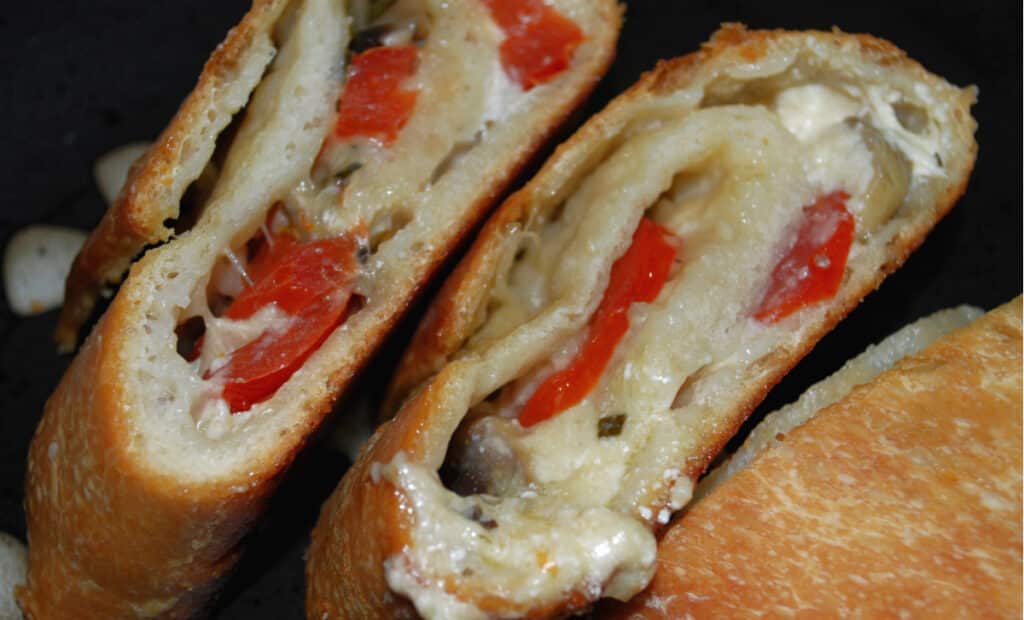 Mushroom, Tomato and Goat Cheese Stromboli