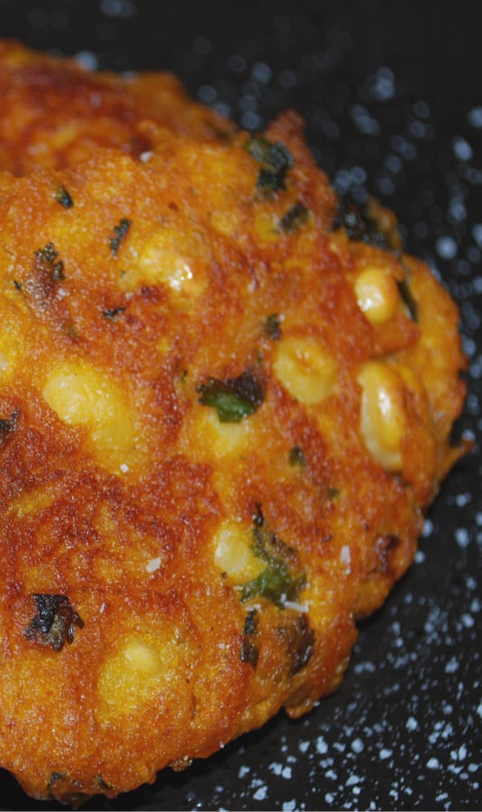 Pumpkin Chick Pea Fritters made with pumpkin puree, chick peas and sage make a tasty Fall side dish. 