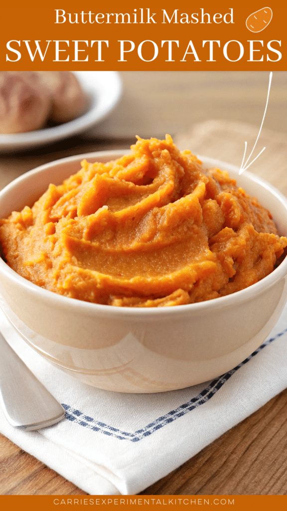 buttermilk mashed sweet potatoes in a bowl