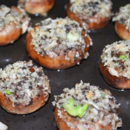 Asiago Cheese Stuffed Mushrooms