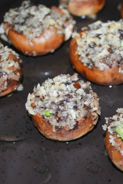 Scallion and Asiago Cheese Stuffed Mushrooms