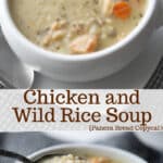 Make one of your favorite restaurant soups at home any day of the week with this version of Chicken & Wild Rice Soup; a Panera Bread copycat recipe.