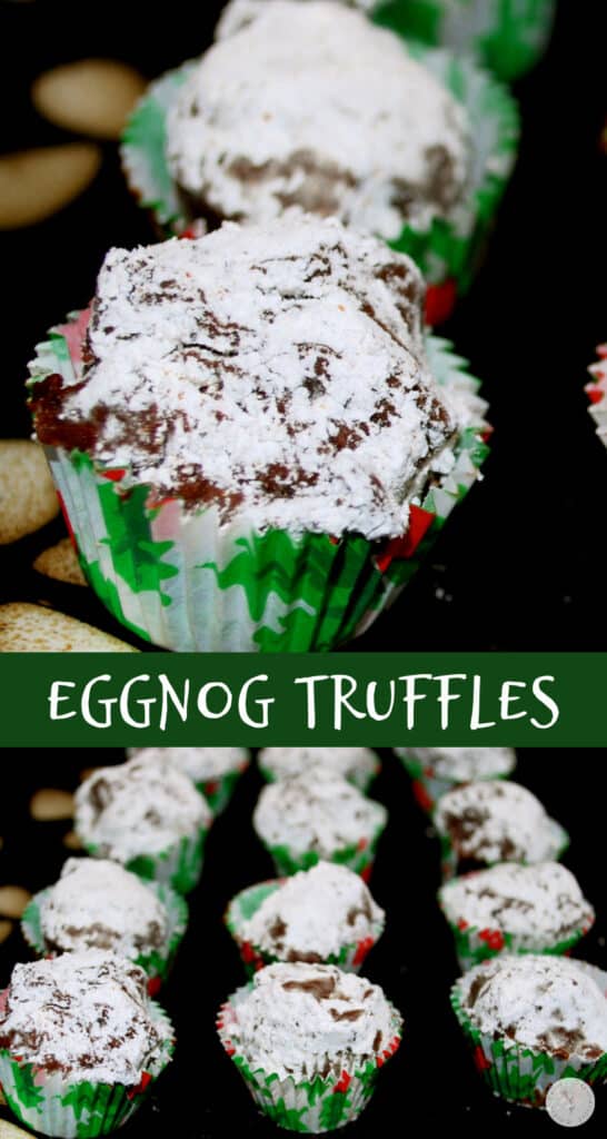 Eggnog Truffles collage photo