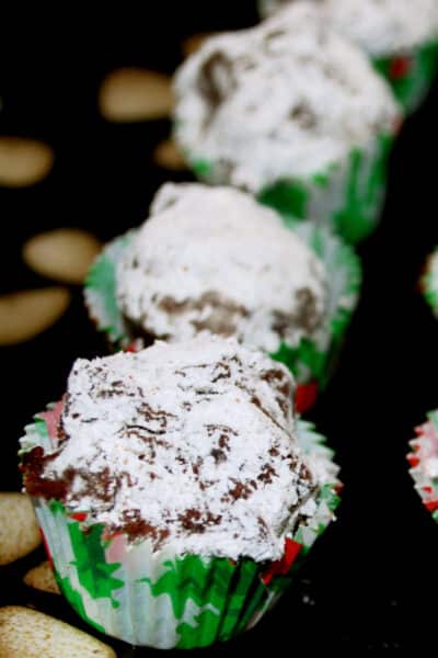 A close up of Eggnog Truffles