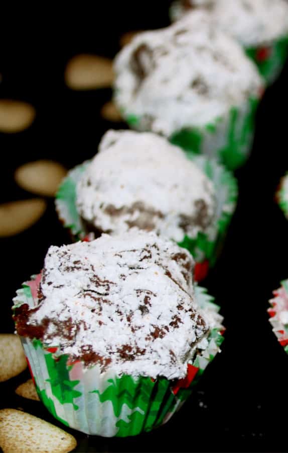 A close up of Eggnog Truffles