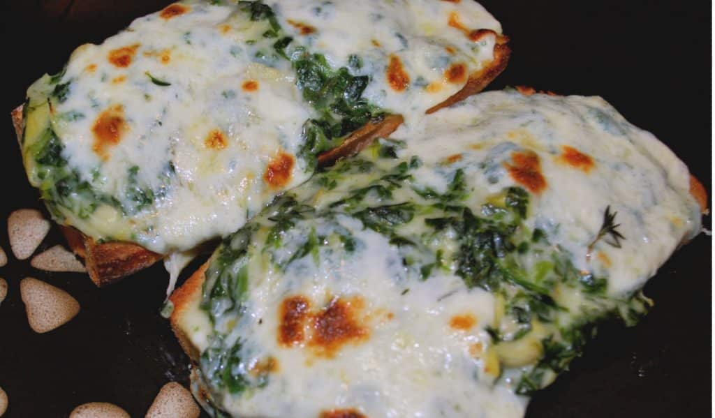 Spinach Artichoke French Bread Pizza