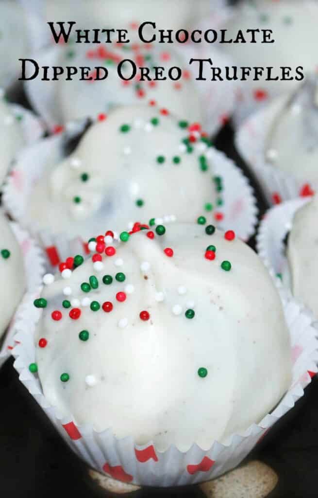 White Chocolate Dipped Oreo Truffles