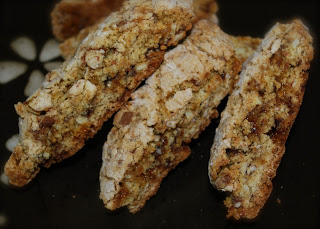A close up of Almond Toffee Biscotti