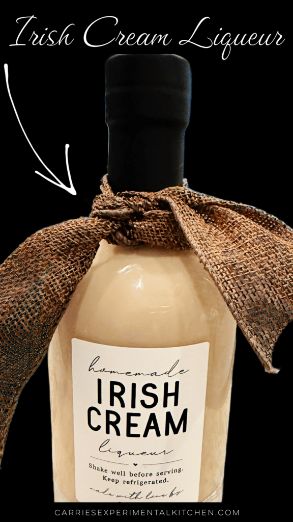 a bottle of irish cream liqueur