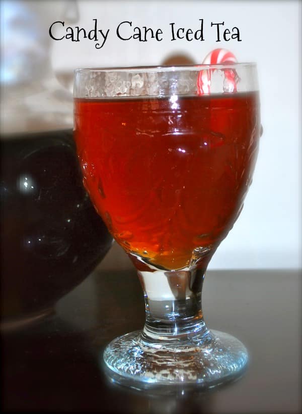 Not sure what to do with those leftover Christmas candy canes? Turn them into a candy cane simple syrup and add to your favorite iced tea. 