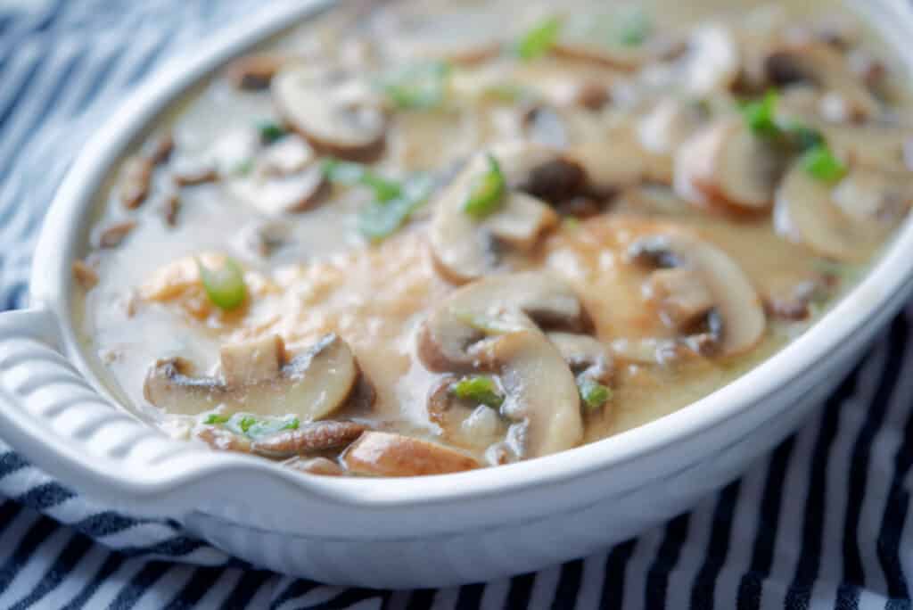 Champagne Chicken with Portobello Mushrooms