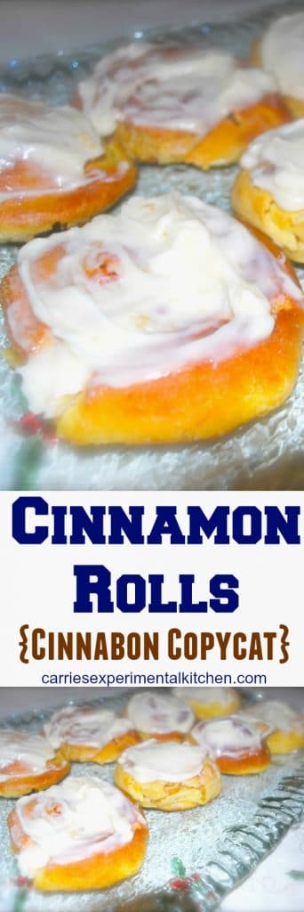 These Cinnabon Copycat Cinnamon Rolls taste just like the restaurant version; especially when topped with my homemade cream cheese icing. 