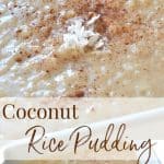 Coconut rice pudding  collage