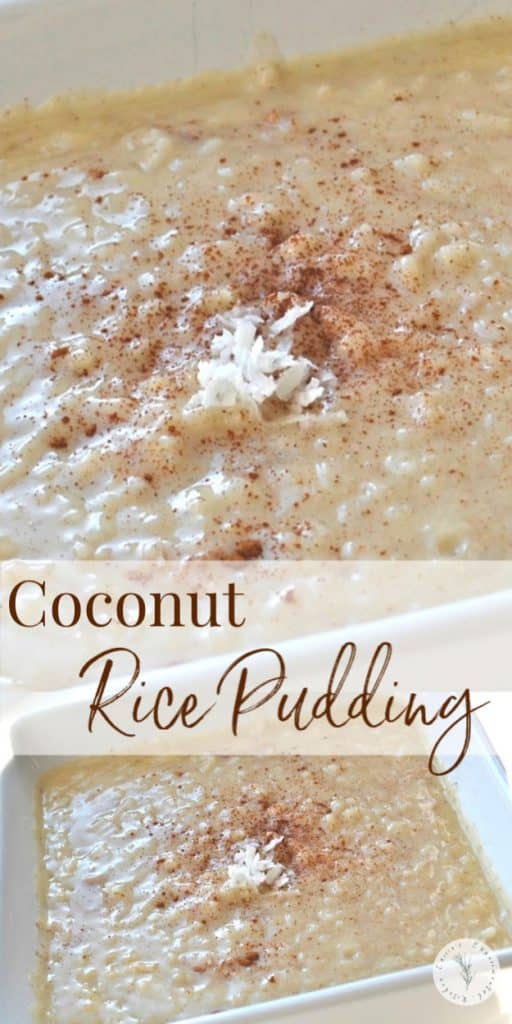 Coconut rice pudding  collage