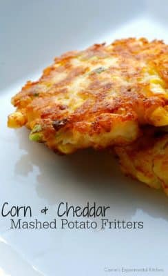 Corn and Cheddar Mashed Potato Fritters