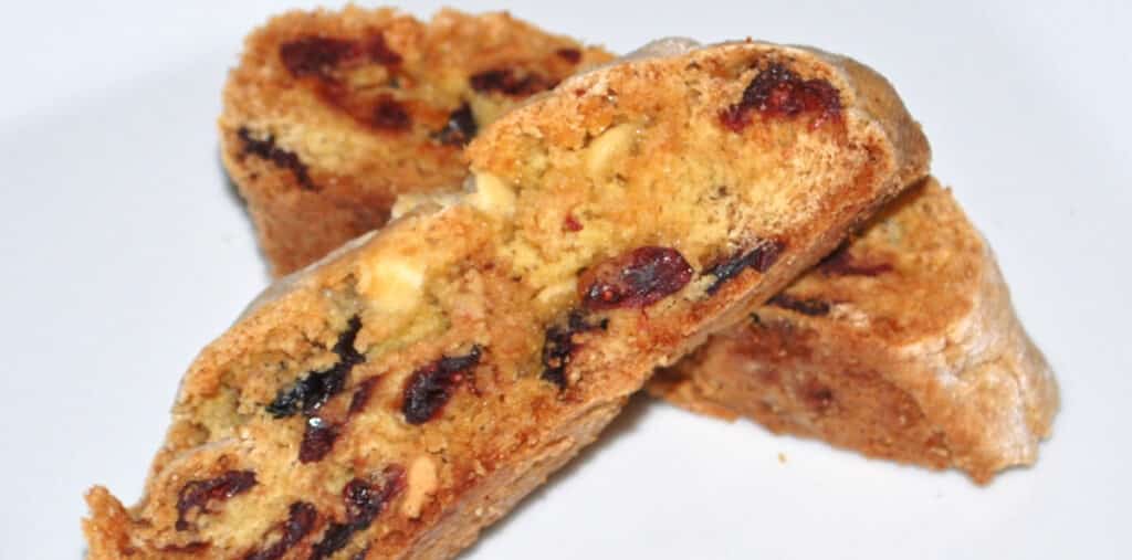 Cranberry White Chocolate Biscotti