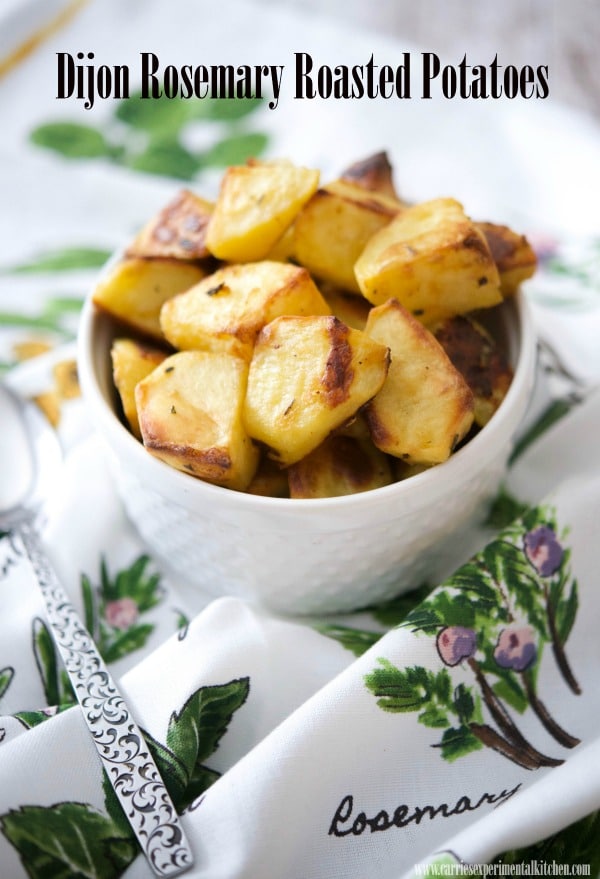 Dijon Rosemary Roasted Potatoes are simple to make, yet flavorful in every way and makes a tasty side dish to any meal! 