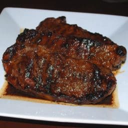 Ginger Soy Marinated Strip Steaks