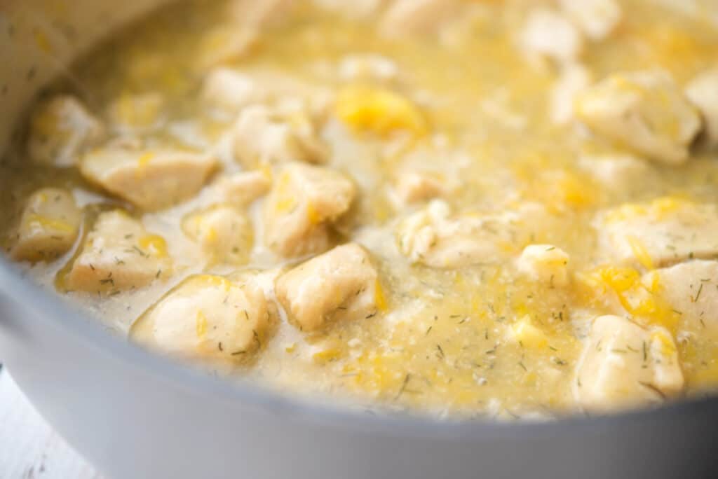 Honey Tangerine Chicken in a Dutch oven