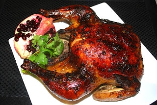 Pomegranate Lime and Cilantro Roasted Whole Chicken