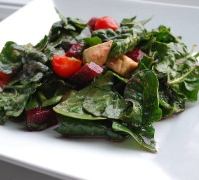 Spinach Salad with Fresh Beets