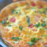 This frittata made with tomatoes, fresh Mozzarella cheese and fragrant basil is easy to make and makes a tasty breakfast any day of the week. 
