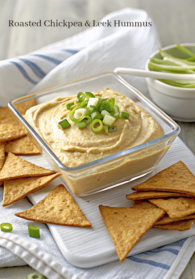 a dish with hummus
