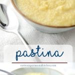 collage photo of a bowl of italian pastina