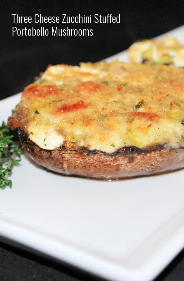 Portobello mushroom caps stuffed with fennel, shallots, zucchini, breadcrumbs and three types of Italian cheese. 