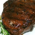 Wine & Balsamic Marinated Filet Mignon made with dry red wine, mustard, balsamic vinegar and fresh rosemary is an easy marinade that's perfect for rich meats like beef.