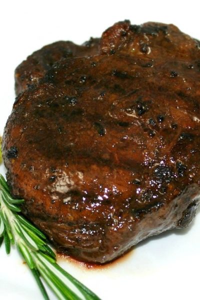 Wine & Balsamic Marinated Filet Mignon made with dry red wine, mustard, balsamic vinegar and fresh rosemary is an easy marinade that's perfect for rich meats like beef. 