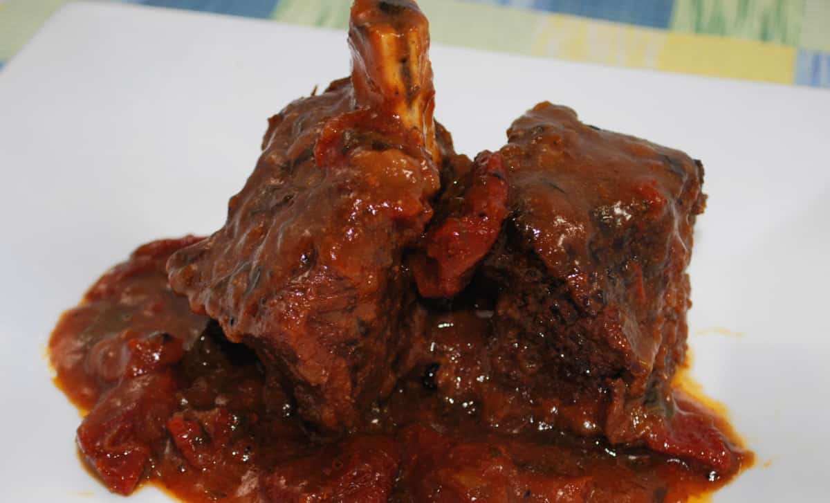 Beef Short Ribs in a Sun Dried Tomato BBQ Sauce