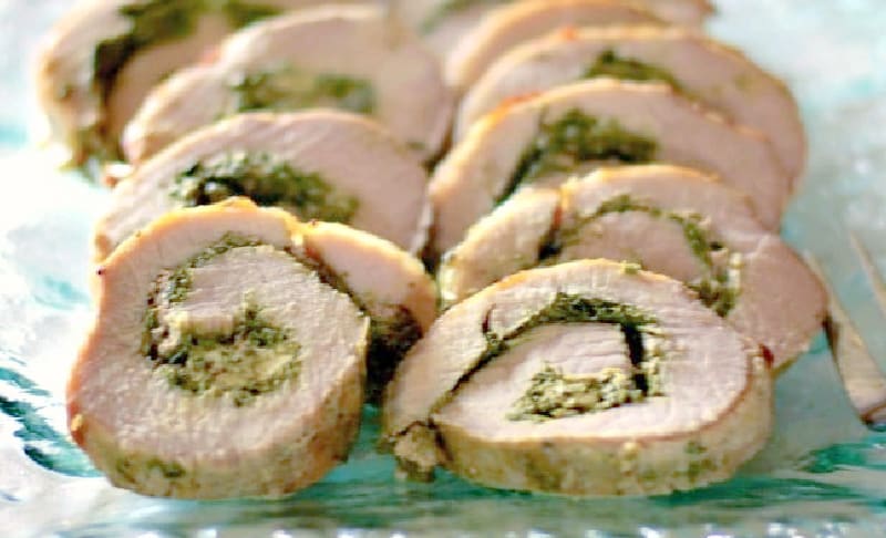 Spinach Stuffed Pork Loin