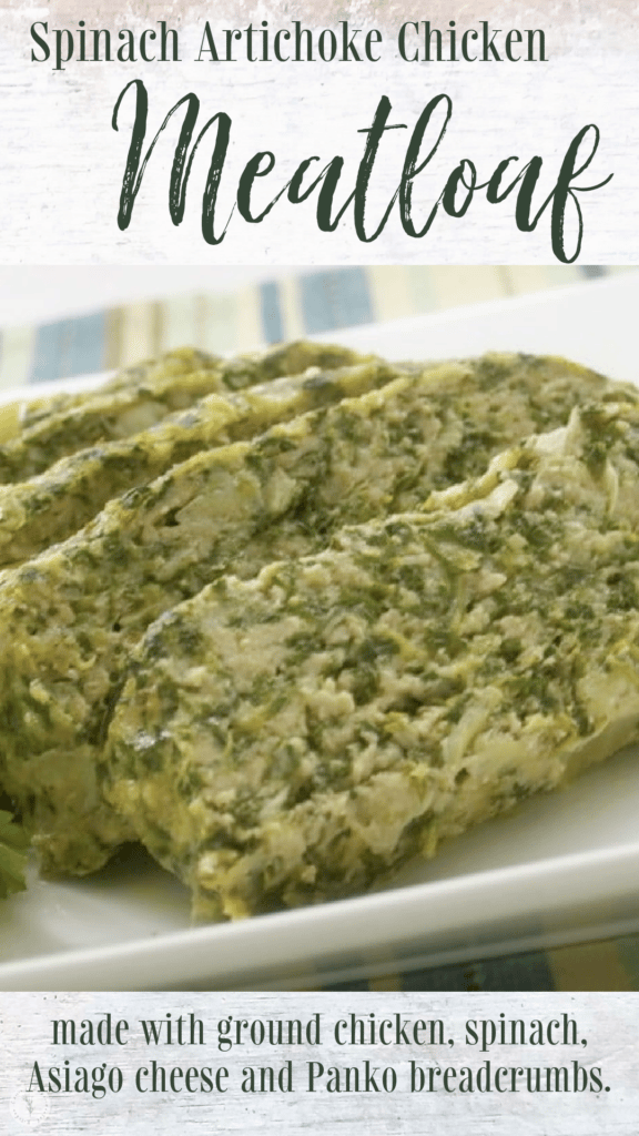 Spinach Artichoke Chicken Meatloaf