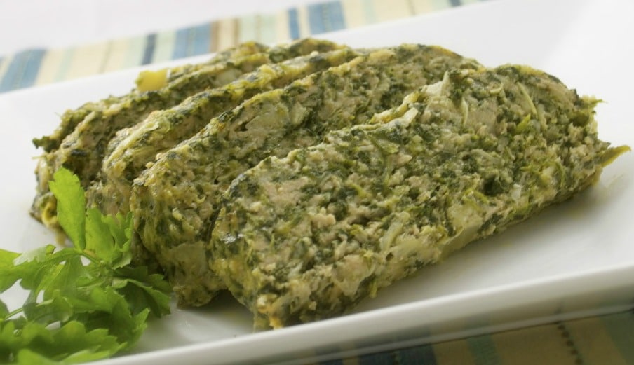 Spinach and Artichoke Chicken Meatloaf made with ground chicken, spinach, Asiago cheese and Panko breadcrumbs makes a healthy weeknight dinner. 