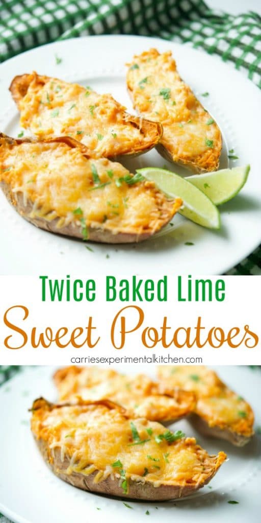 Twice Baked Lime Sweet Potatoes made with fresh limes are a creamy, tangy side dish are delicious and simple to make.