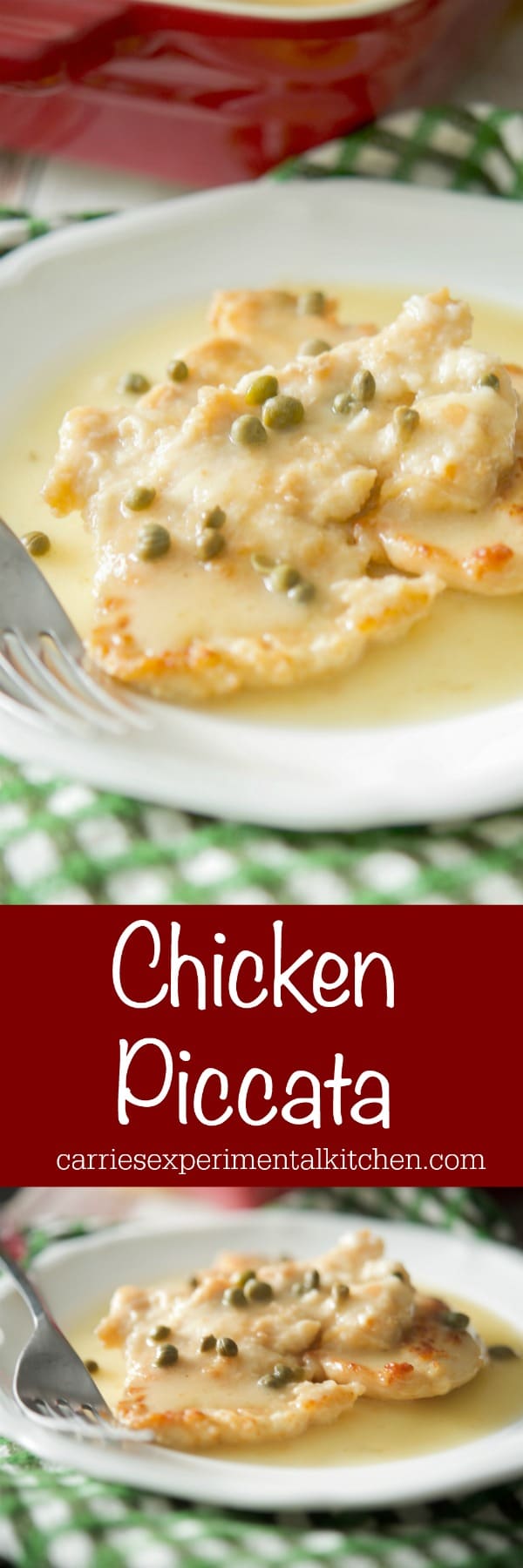 Chicken Piccata made with boneless, chicken breasts that have been lightly floured and pan sautéed; then topped with a white wine lemon caper sauce. #chicken #capers #lemon #dairyfree