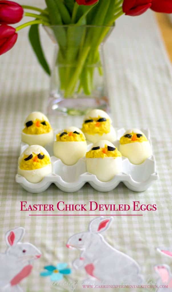 Easter Chick Deviled Eggs | Carrie’s Experimental Kitchen