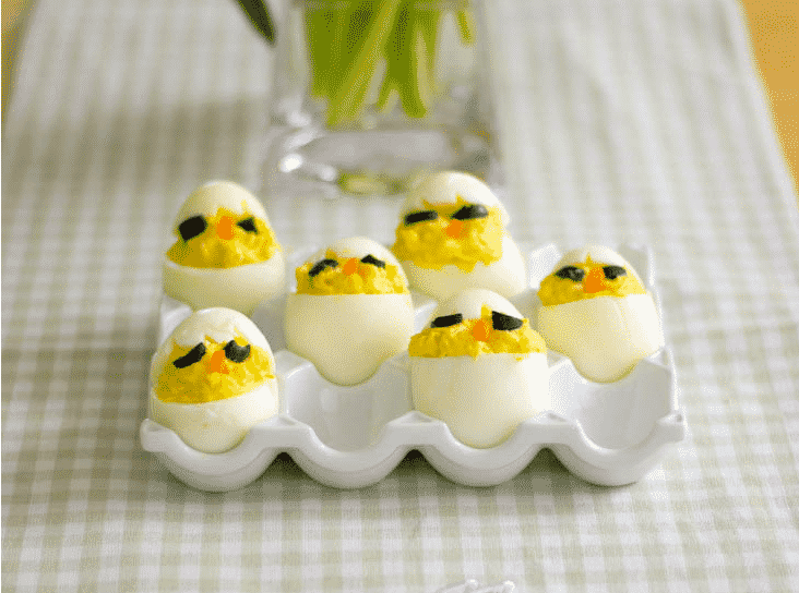 Easter Egg Recipe - Deviled Egg Chicks 